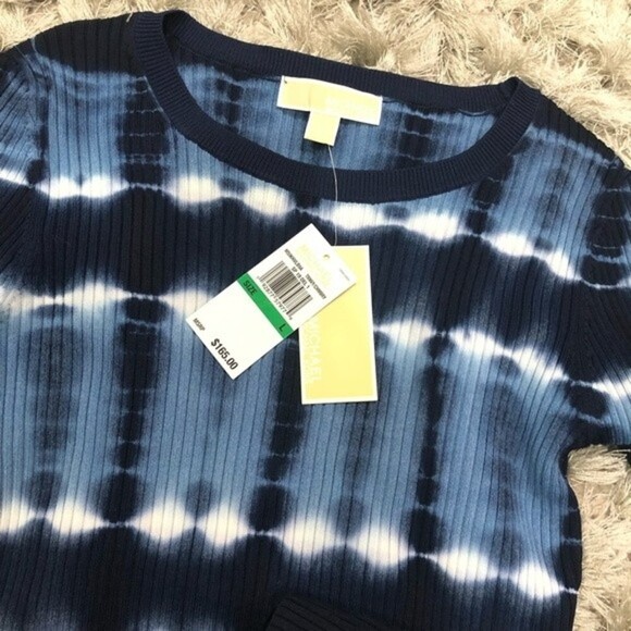 NWT MICHAEL MICHAEL KORS Tie-Dye Stretch-Viscose Sweater Size Large - Picture 2 of 7